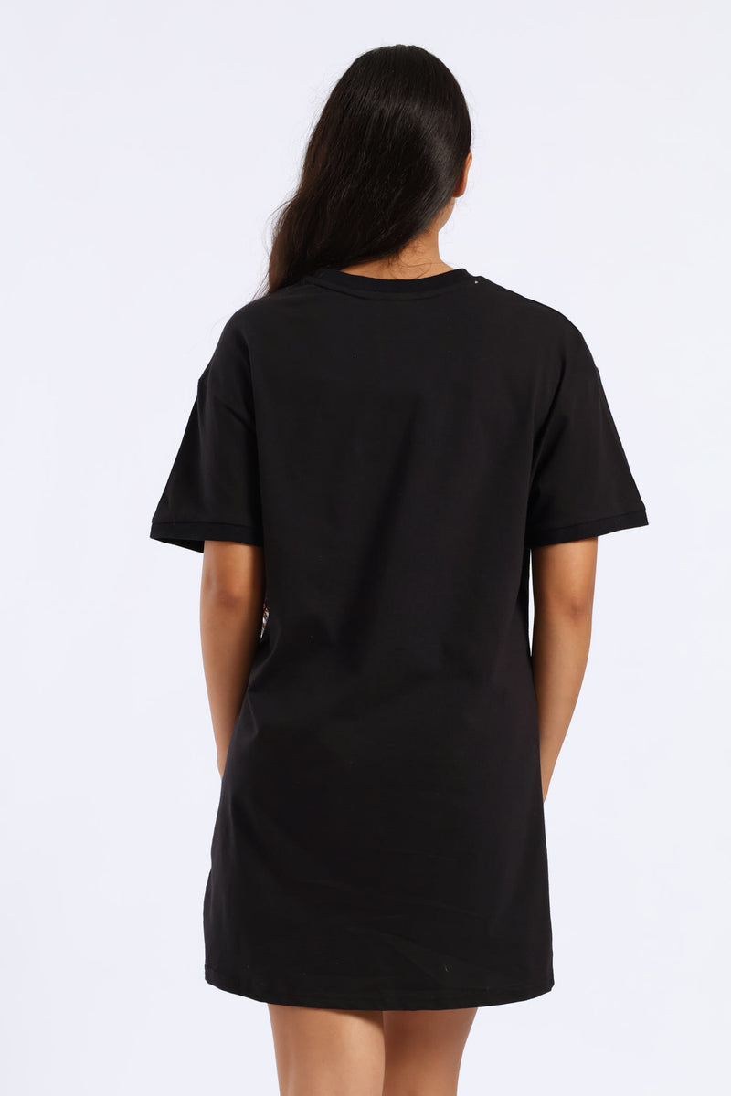 Girls Gossip Girl Sleep Dress - Black