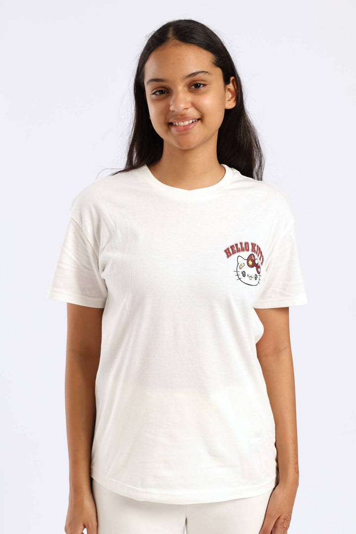 Girls Oversized Tee - Milk