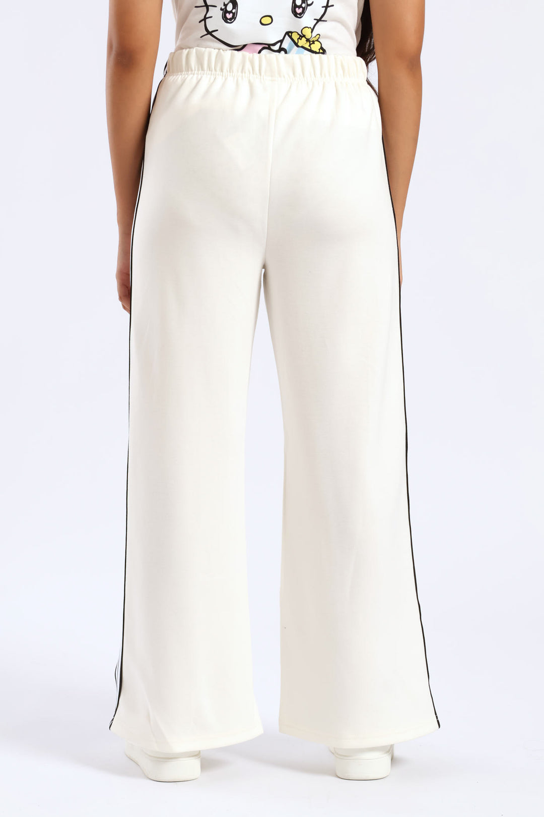 Girls Sport Wide Leg Pants - Milk