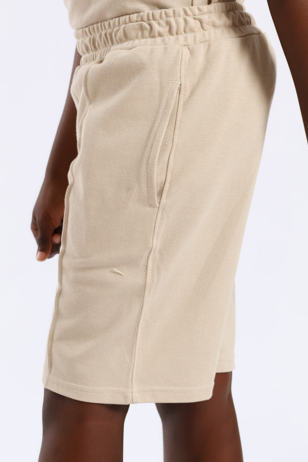 Boys Pique Short - Stone