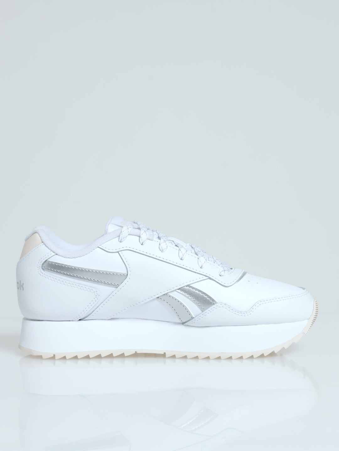 Ladies Glide Double Ripple Sneaker - White/Pink