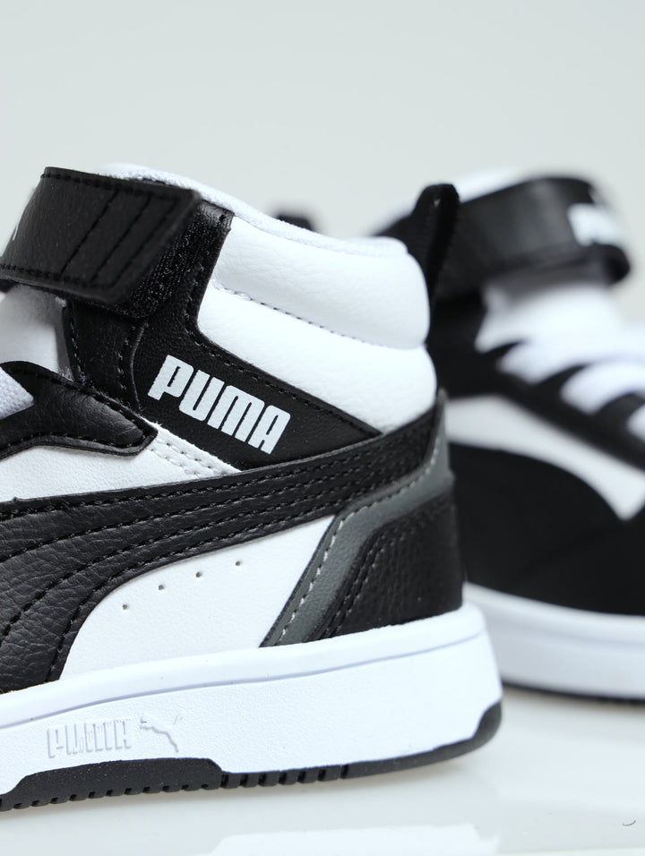 Boys Rebound V6 Mid Ac + Ps Sneaker - White