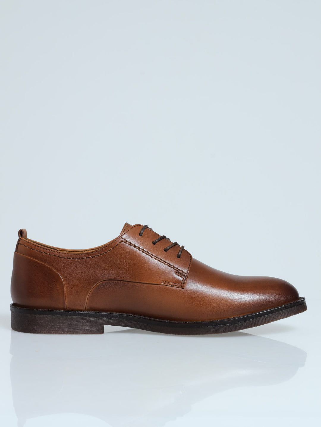 Galileo Gum Sole Derby Lace Up Shoe - Tan