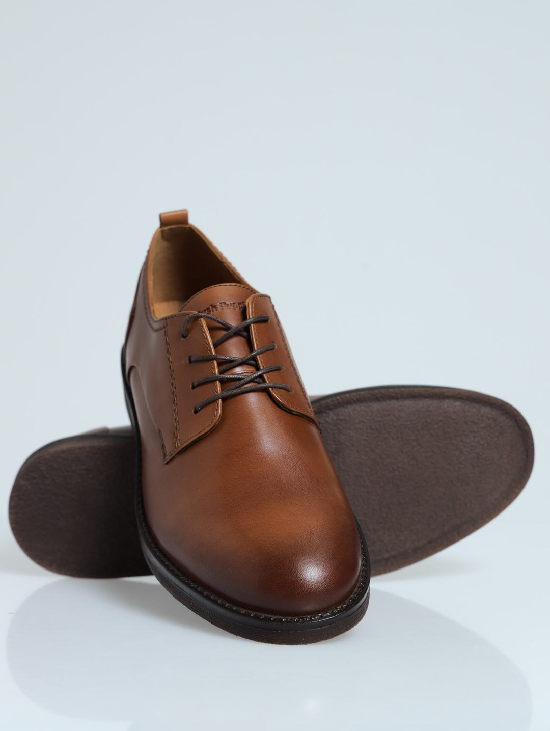 Galileo Gum Sole Derby Lace Up Shoe - Tan
