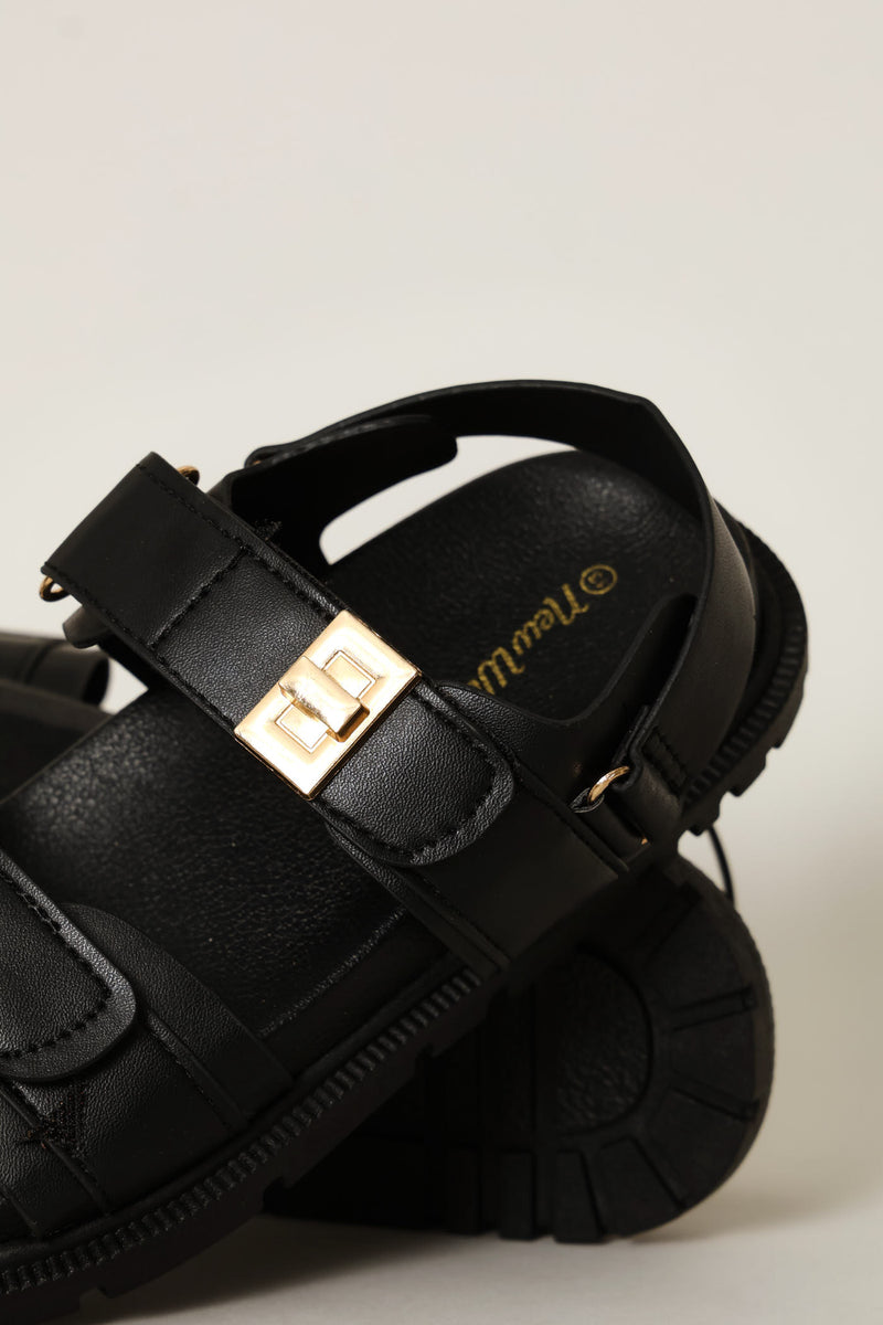 Girls Chunky Sandal - Black