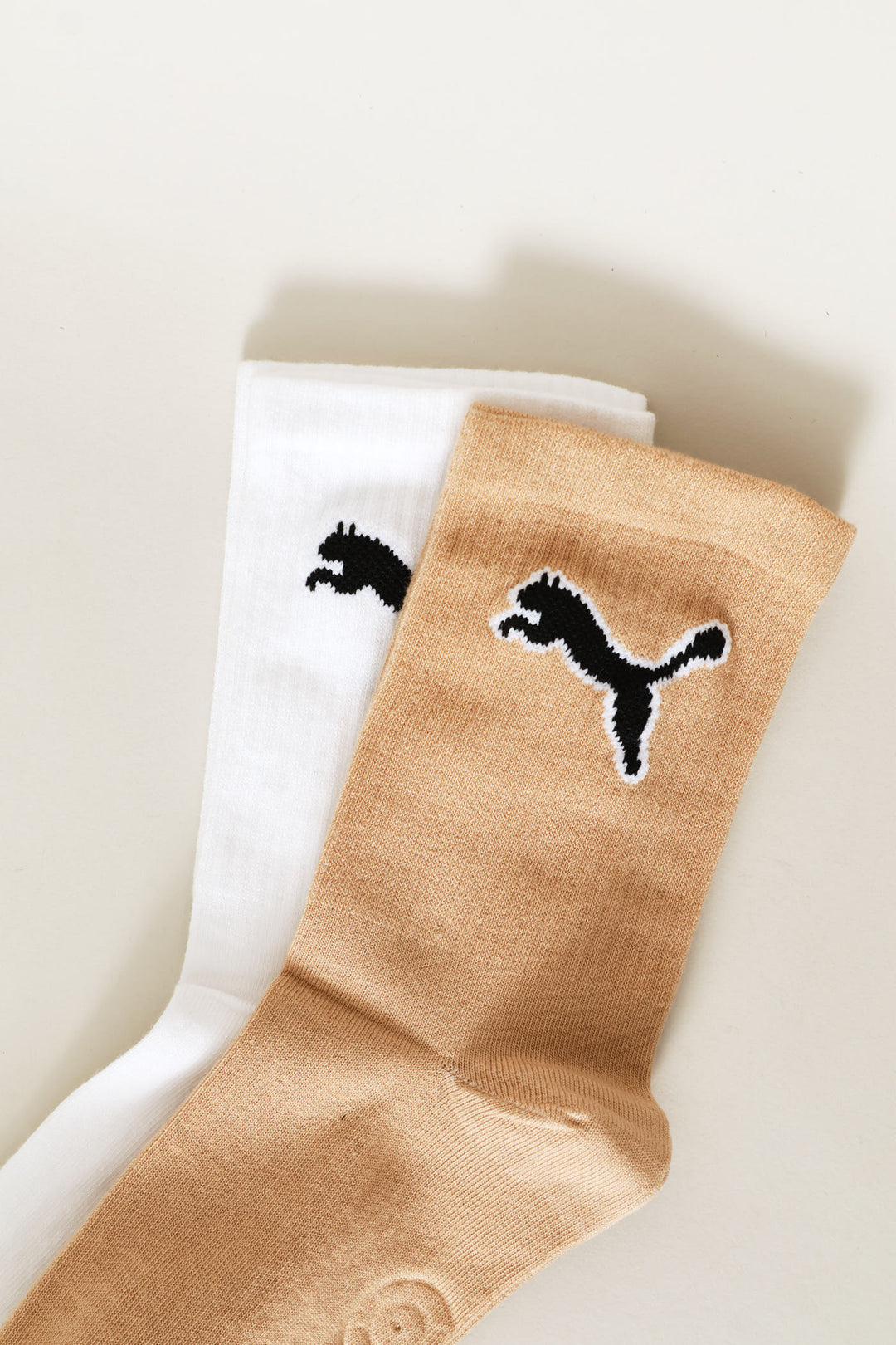2 Pack Cat Logo Low Crew Sock - White/Oak