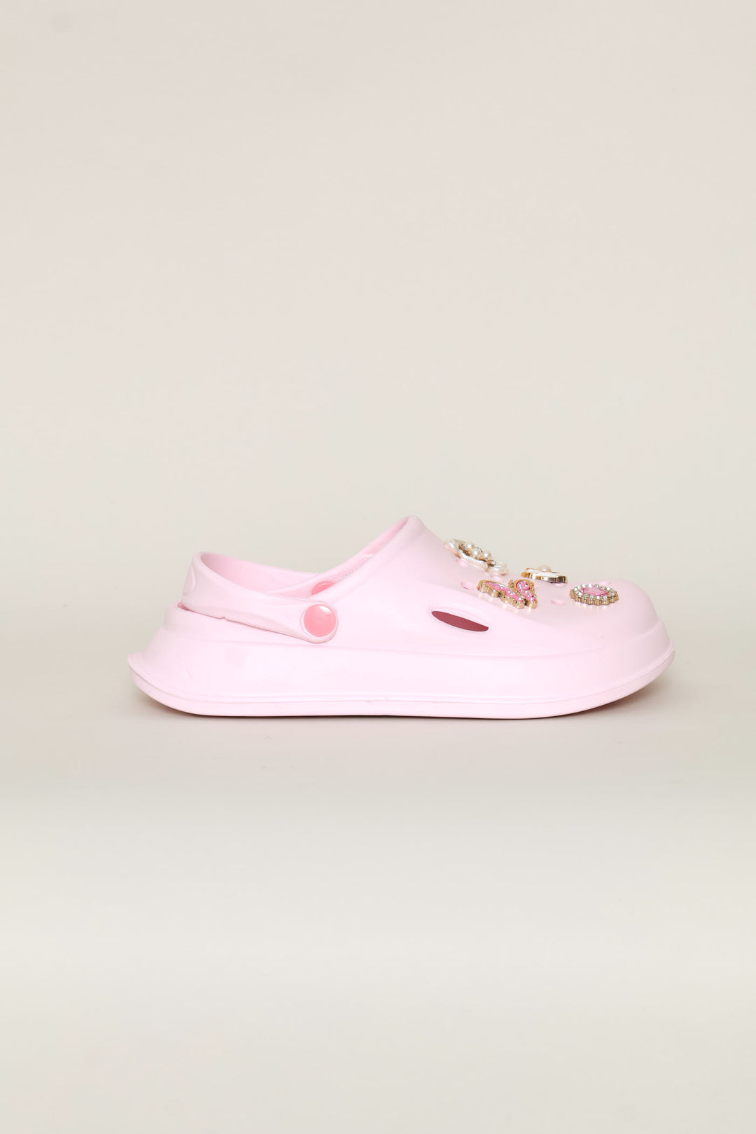Girls Embellished Clog - Light Pink