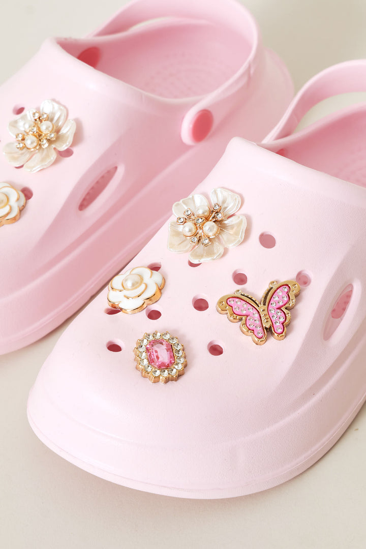 Girls Embellished Clog - Light Pink