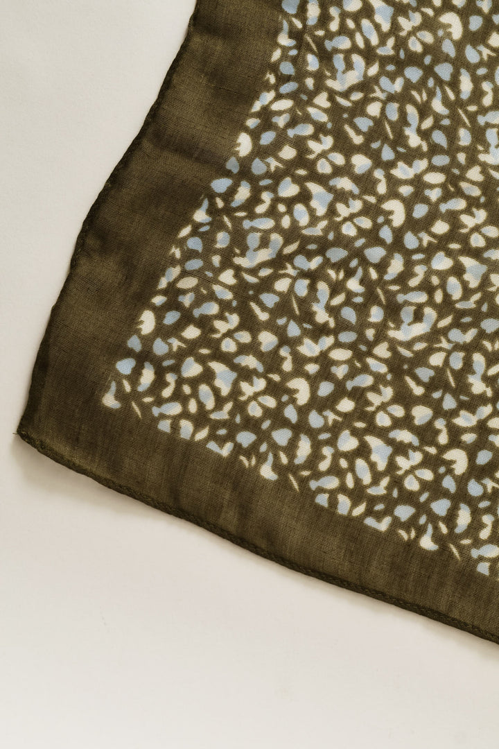 Printed Light Weight Scarf - Olive
