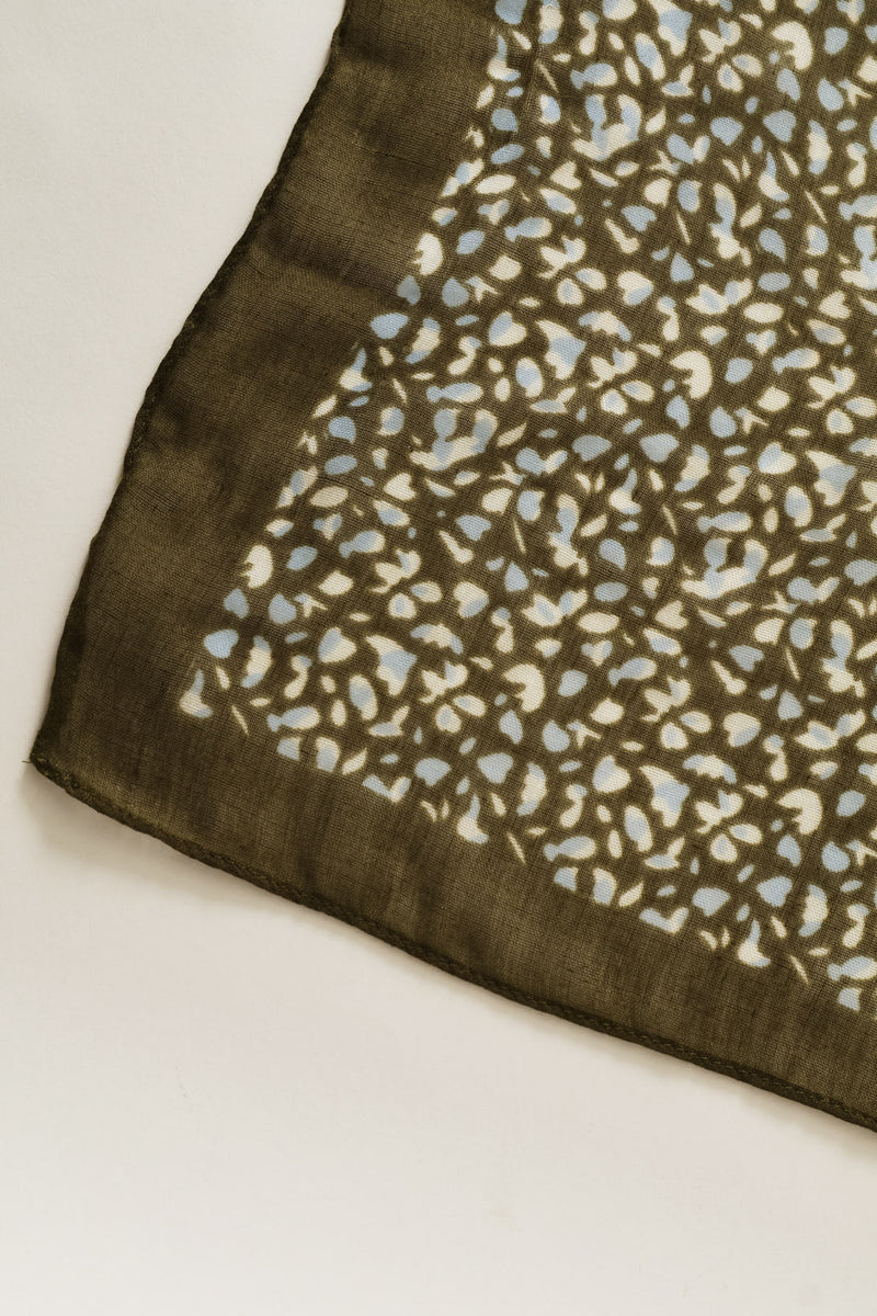 Printed Light Weight Scarf - Olive