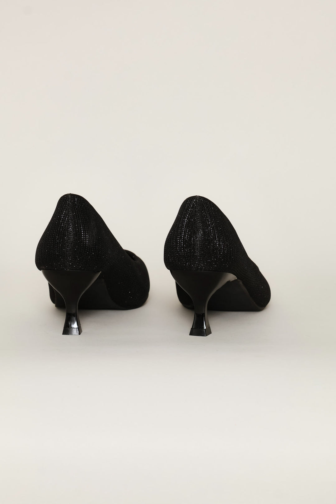 Lurex  Kitten Court Heel - Black