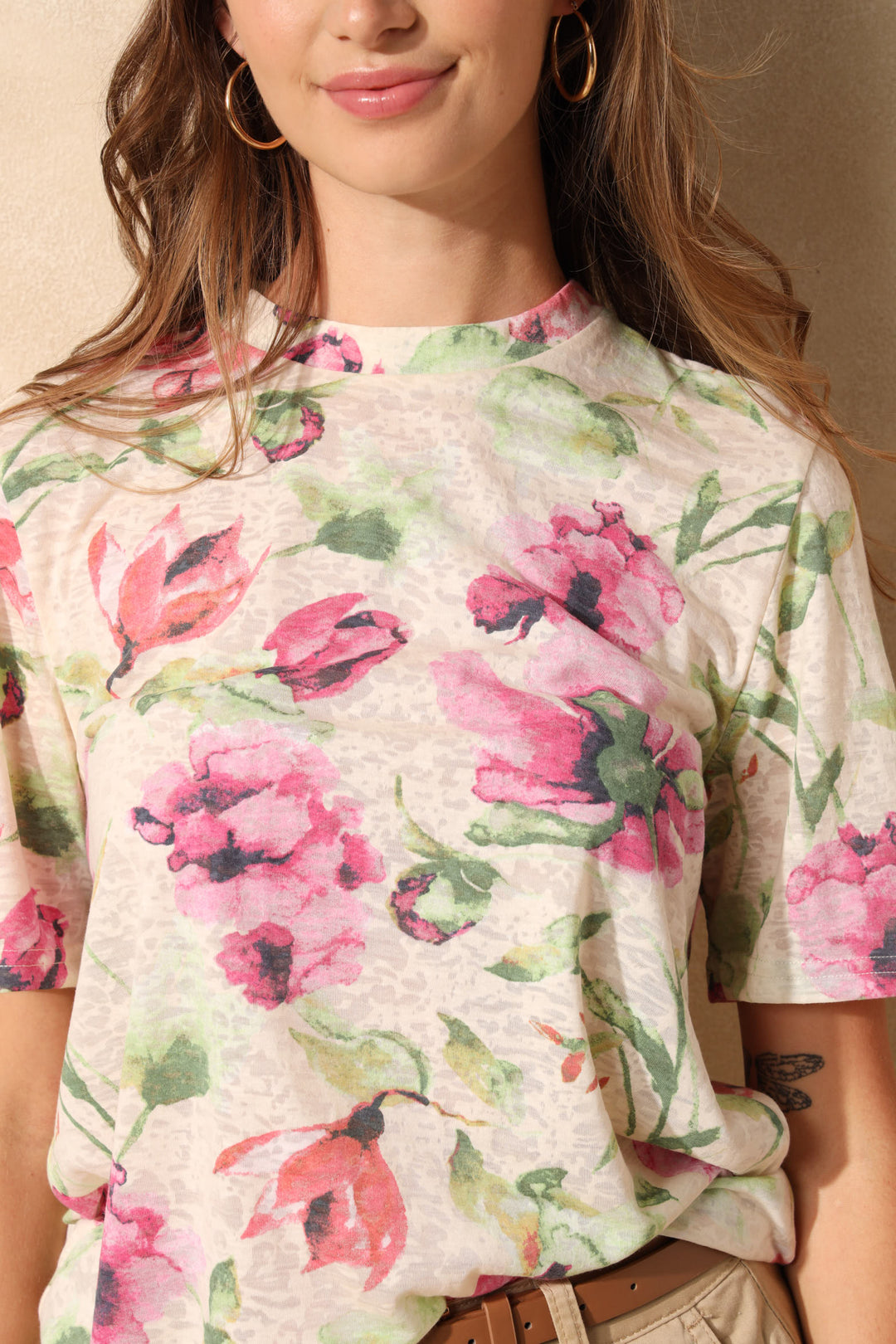 Burnout Henley Top - Multi