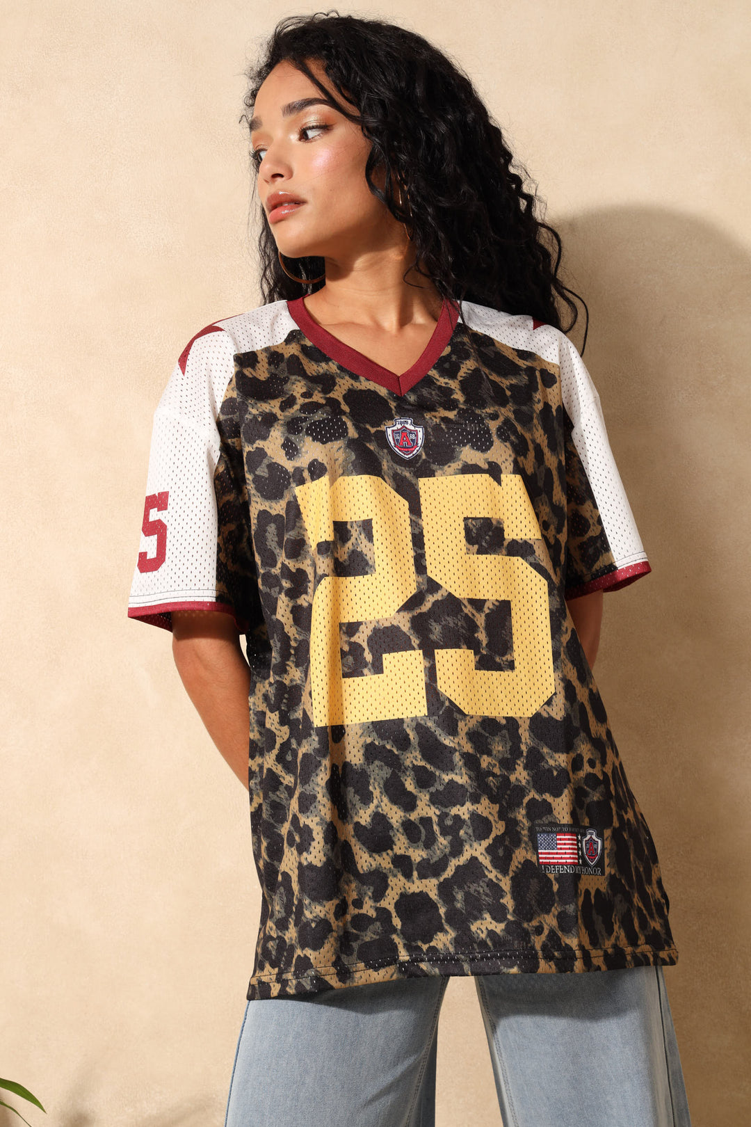 Perforated Animal Sports Tee - Multi