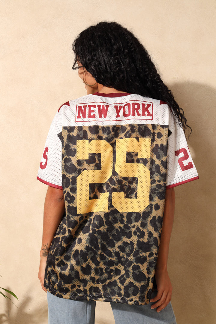 Perforated Animal Sports Tee - Multi