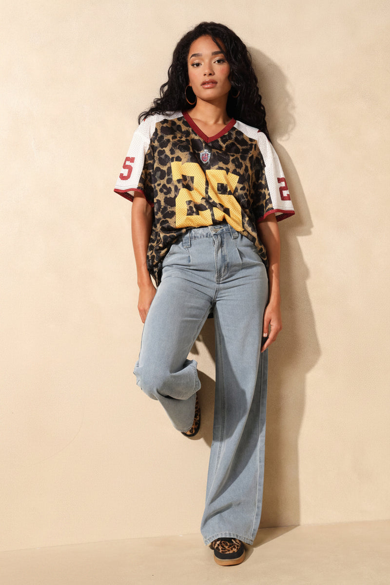 Wide Leg Flare Pants - Light Blue