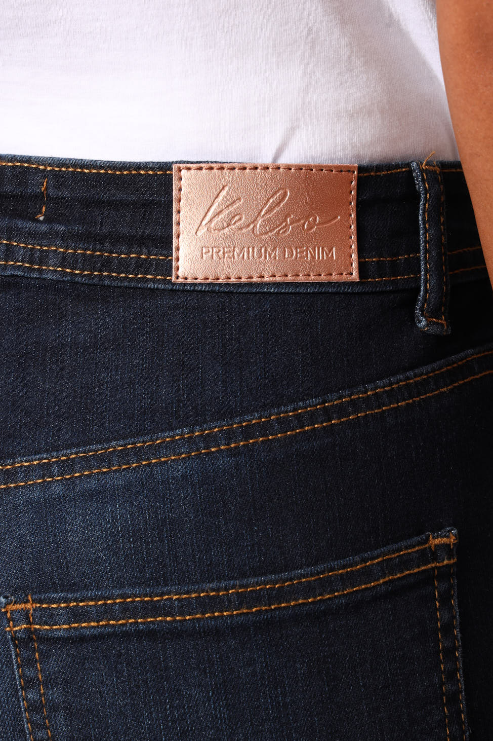 Classic Roll Hem Supersoft Denim Bermuda Short - Dark Wash
