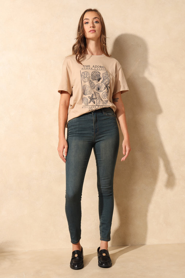 Supersoft Push Up Skinny Denim - Tea Stain