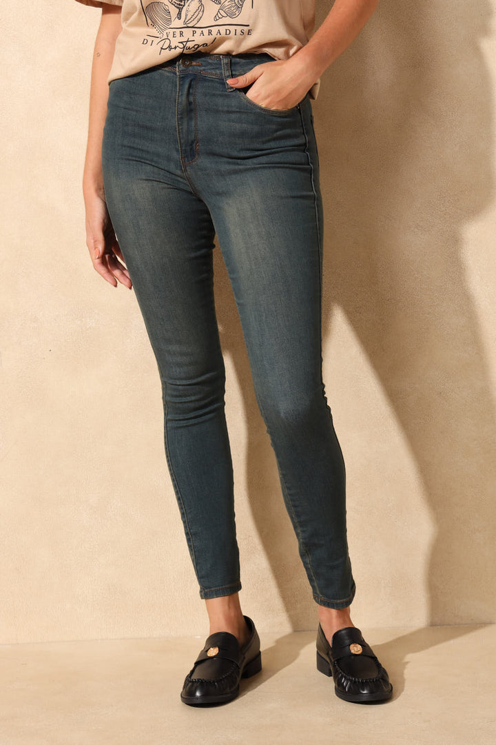 Supersoft Push Up Skinny Denim - Tea Stain