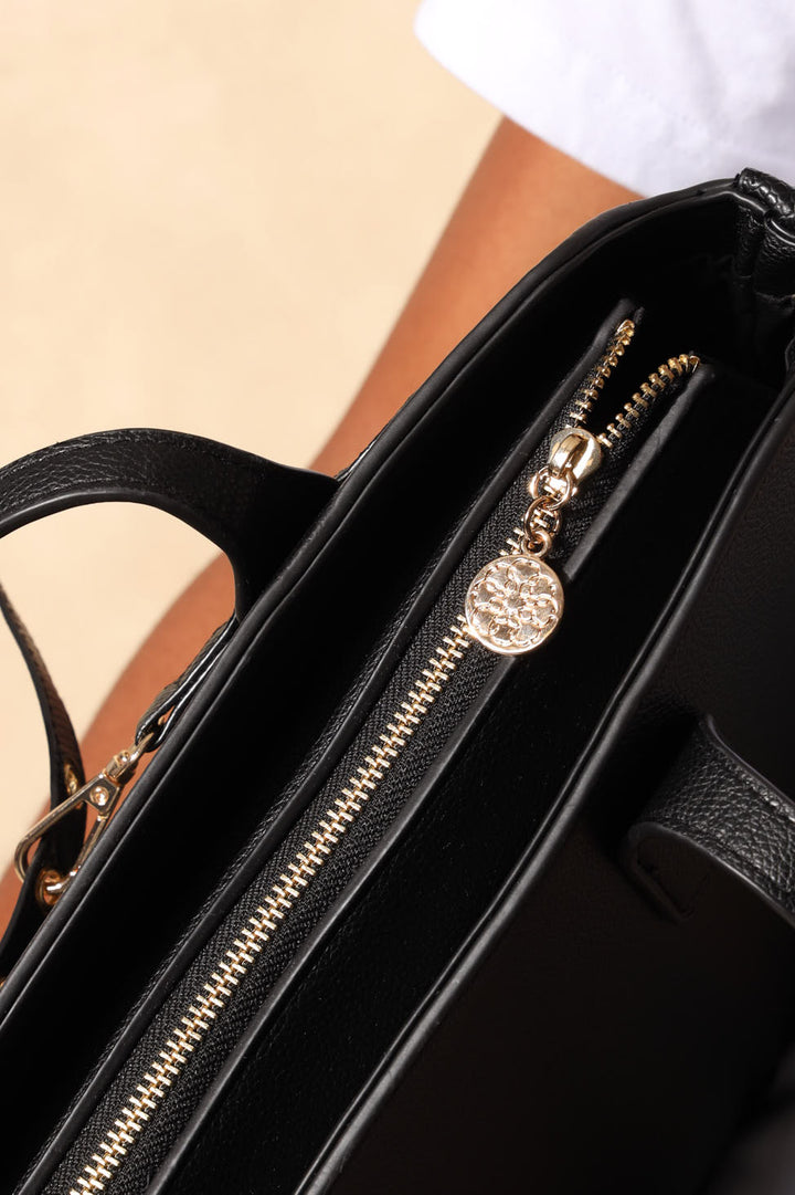 Belt Detail Shopper - Black