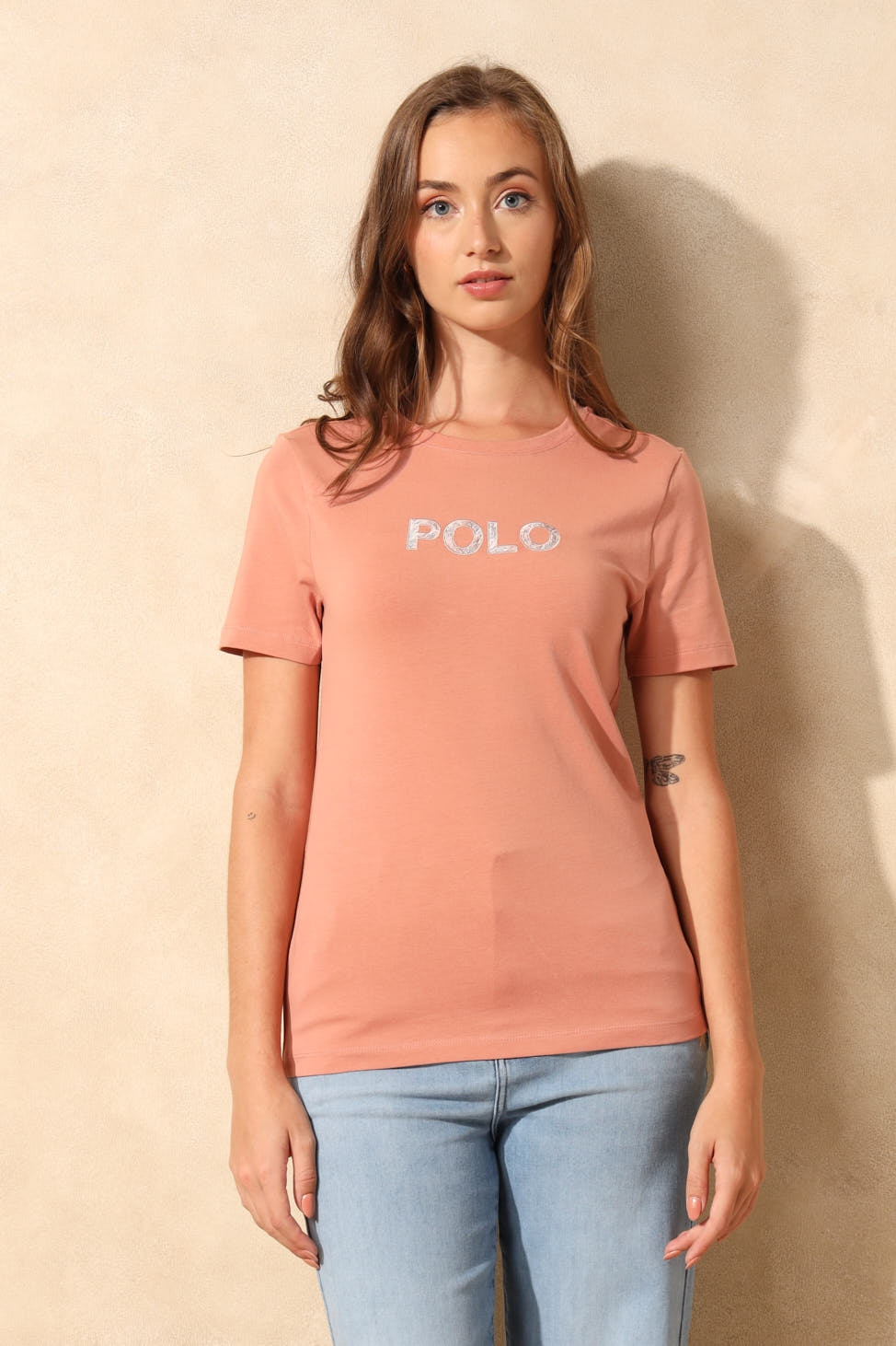 Aria Embelished T-Shirt - Rose