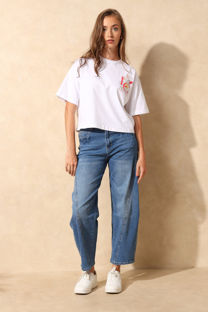 Ladies Baloon Fit Denim - Indigo