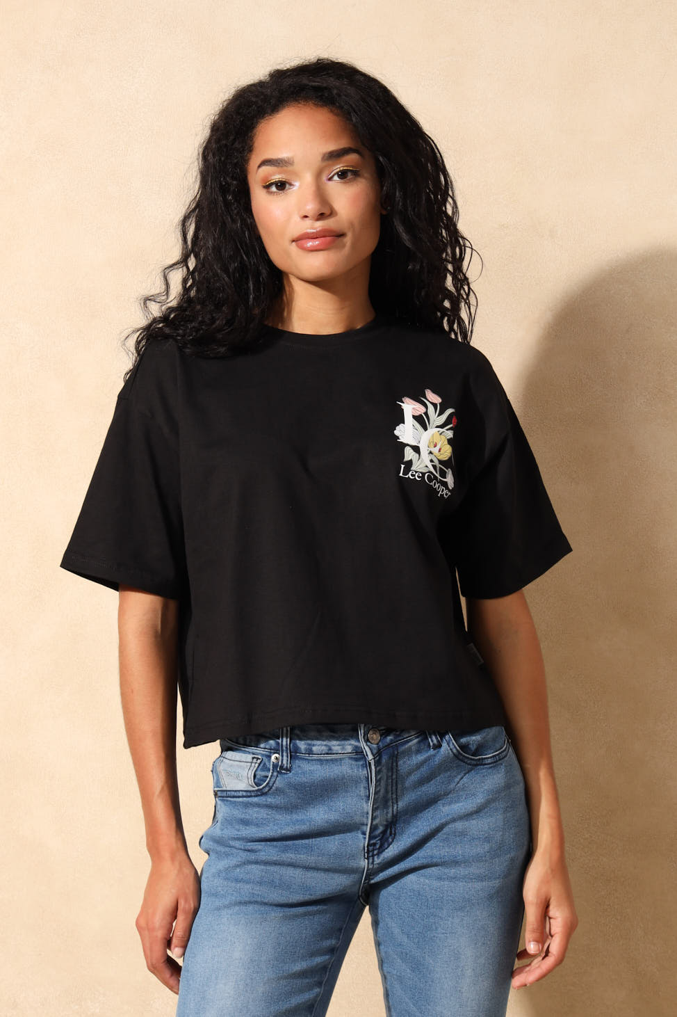 Cropped T-Shirt - Black