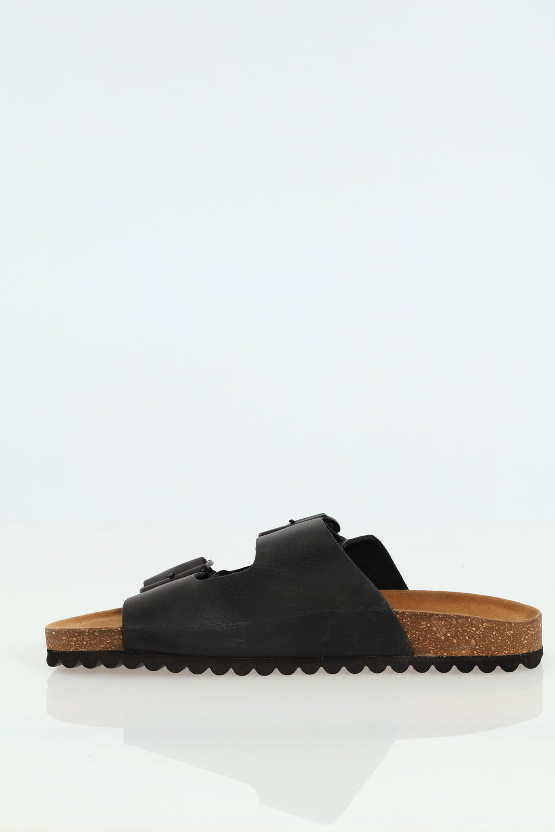 Slammer Double Strap Mule Sandal - Black/Brown