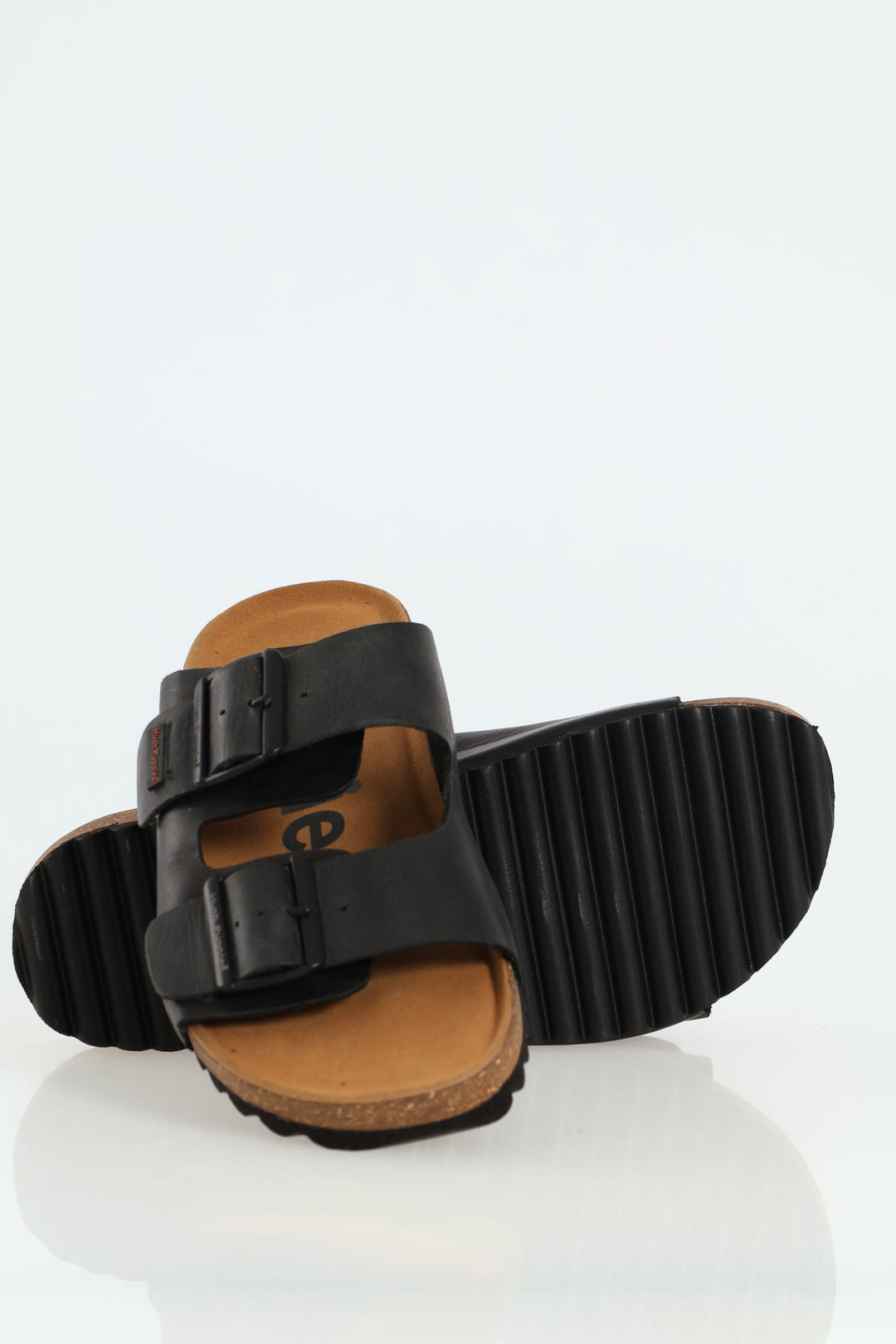 Slammer Double Strap Mule Sandal - Black/Brown