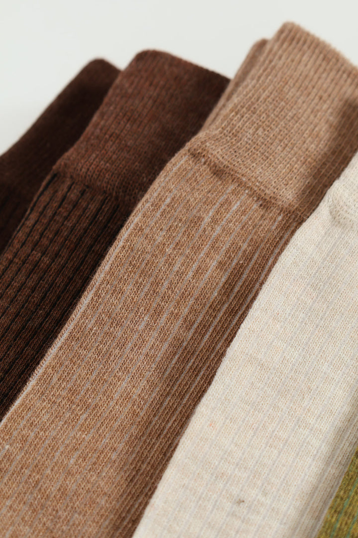 5 Pack Stripe Fashion Anklet - Natural