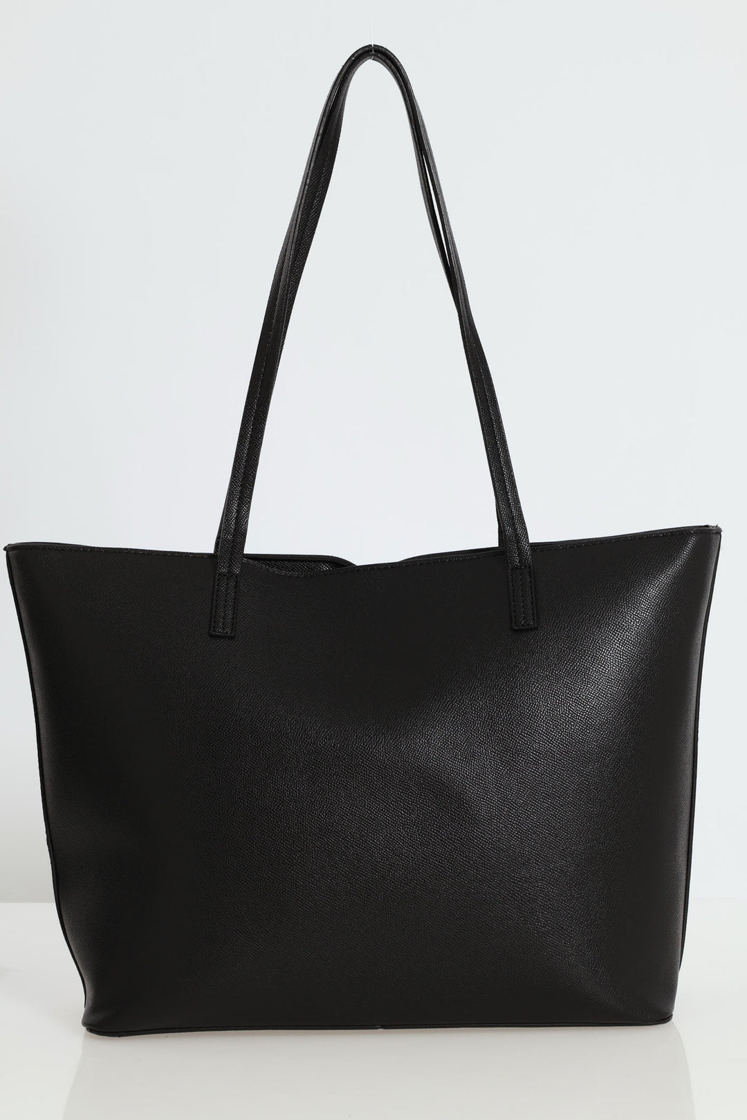 Front Zip Shopper Bag - Black