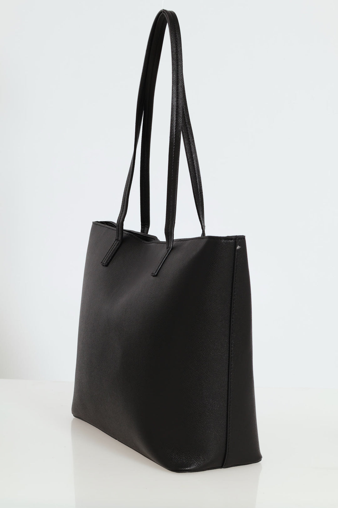 Front Zip Shopper Bag - Black