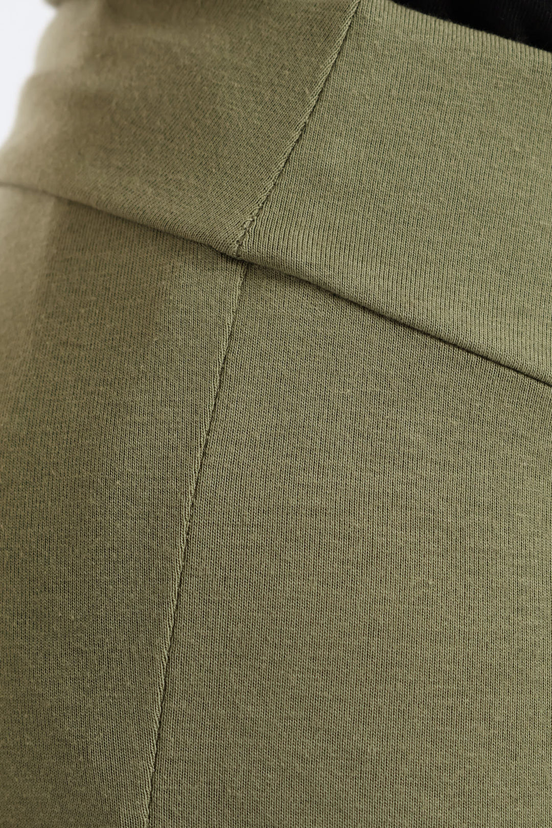 Wide Waistband Crop Legging - Artichoke Green