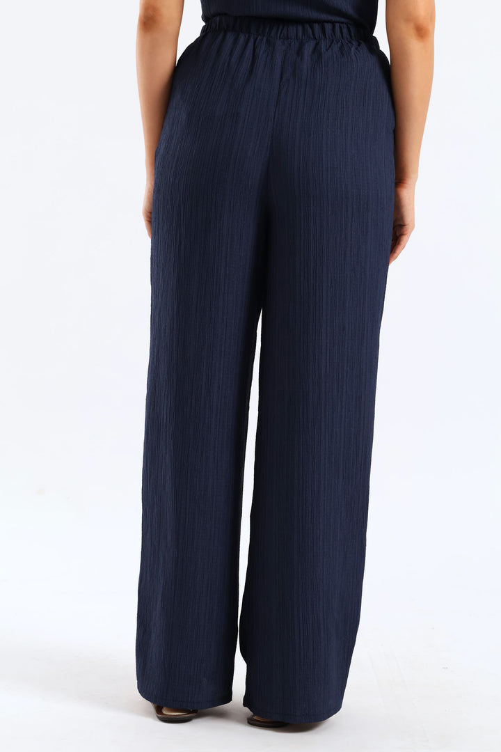 Pull-On Crinkle Pant - Navy