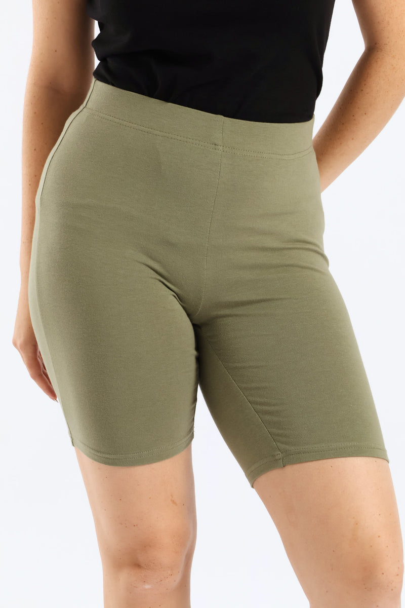 Mid Thigh Cycle Short - Artichoke Green