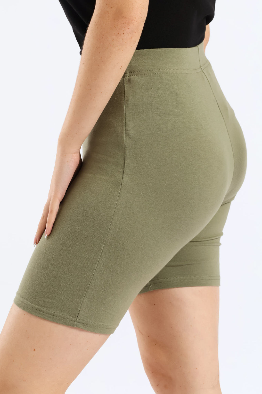 Mid Thigh Cycle Short - Artichoke Green