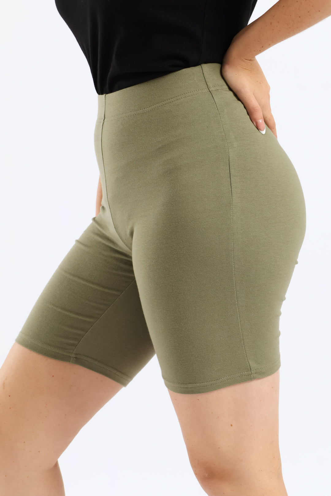 Mid Thigh Cycle Short - Artichoke Green
