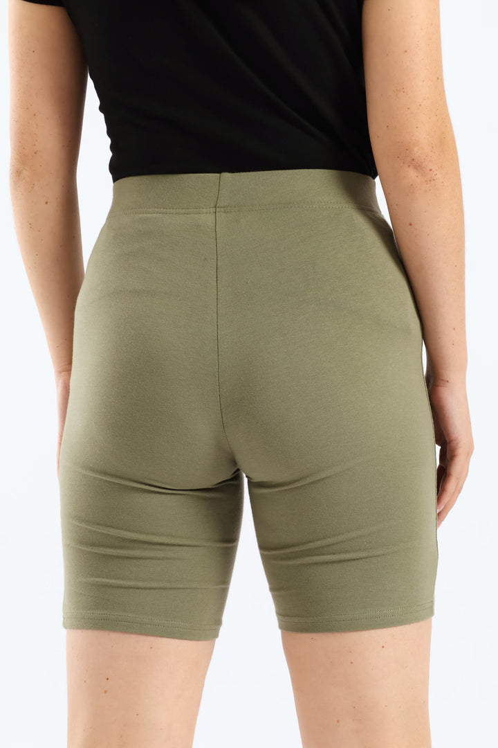 Mid Thigh Cycle Short - Artichoke Green
