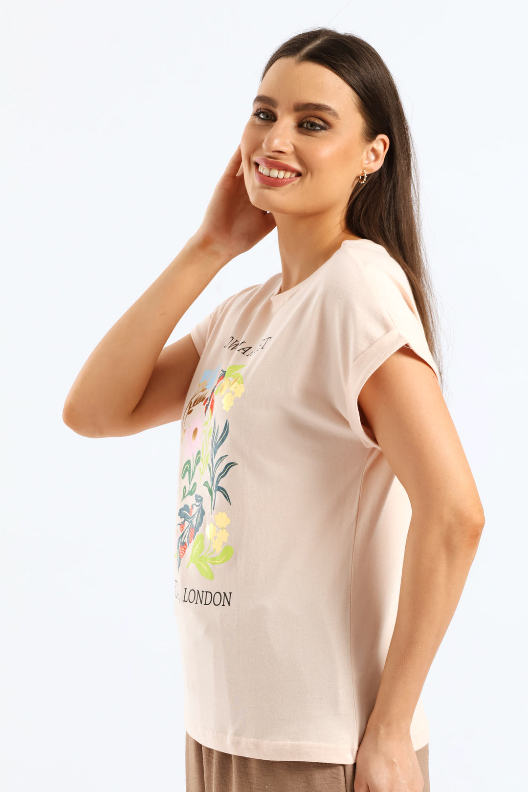 Flower Market Muscle Tee - Blush