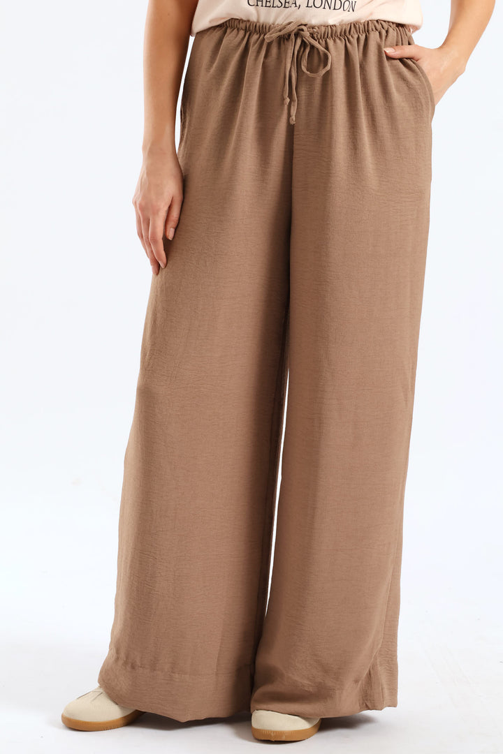 Pull-On Wide Hem Wideleg Pant - Dark Stone