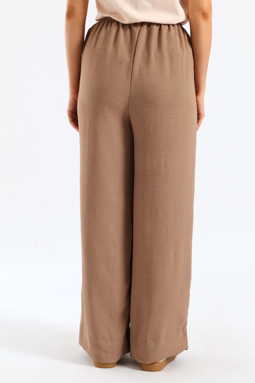 Pull-On Wide Hem Wideleg Pant - Dark Stone