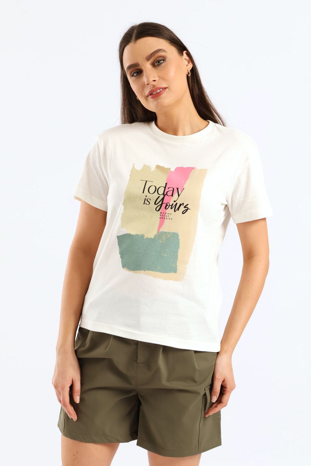 Today Is Yours Brushstroke Tee - Cream