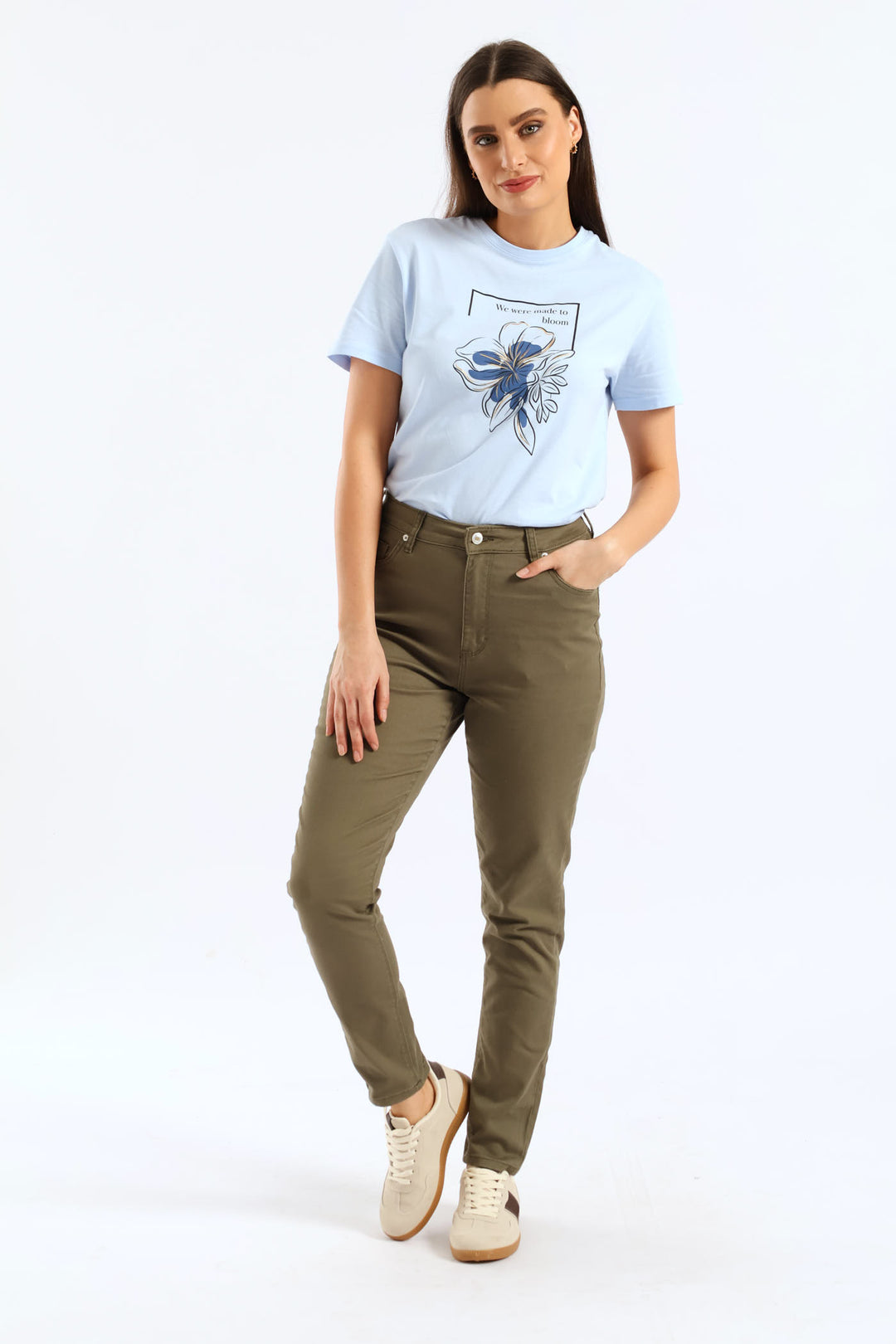 High Waist Skinny Denim - Dark Fatigue