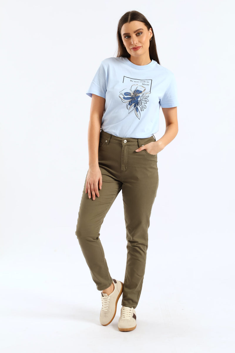 High Waist Skinny Denim - Dark Fatigue
