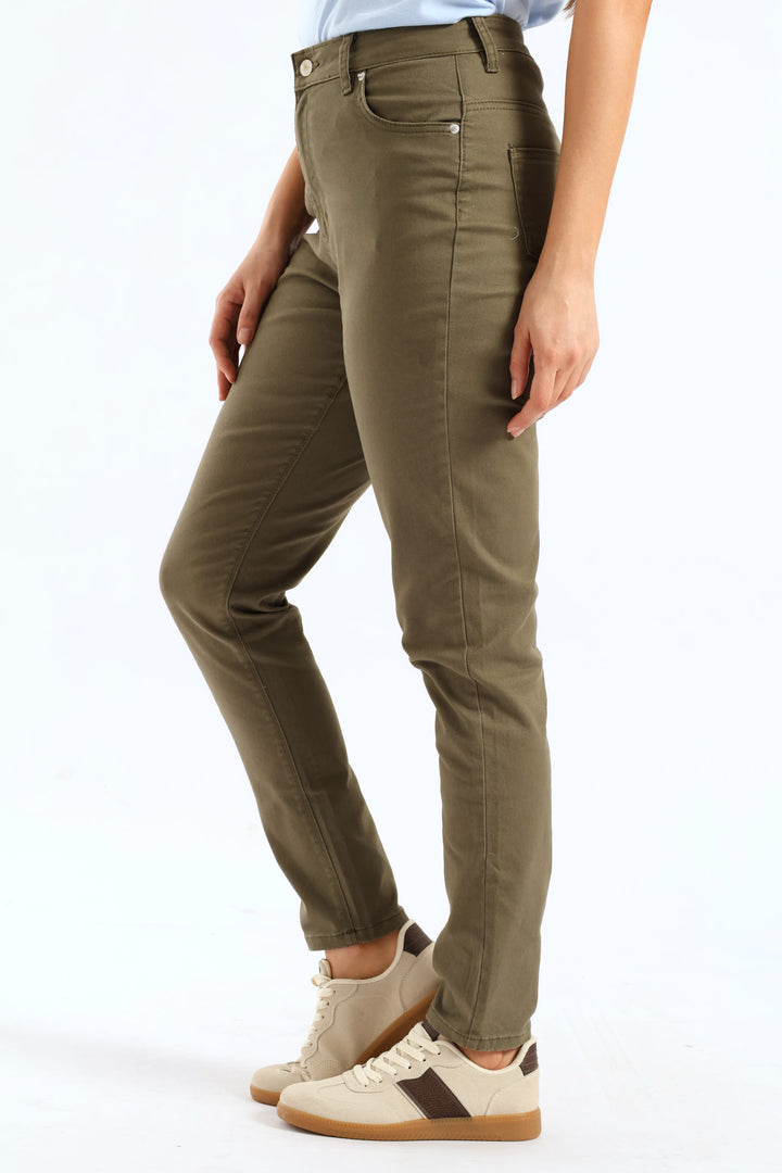 High Waist Skinny Denim - Dark Fatigue