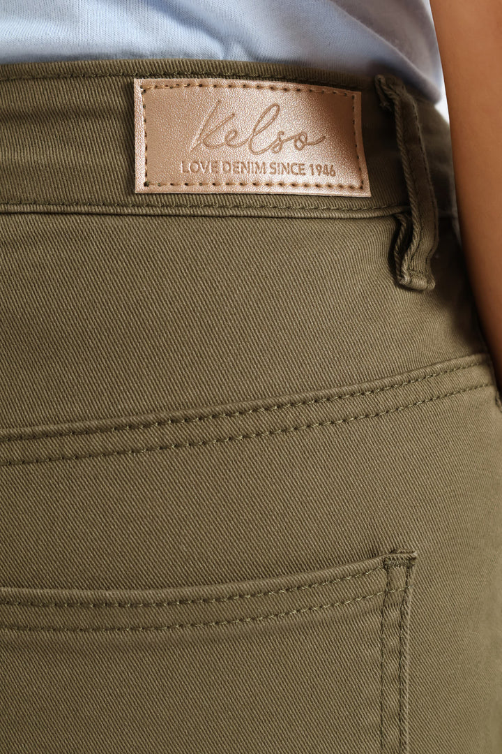 High Waist Skinny Denim - Dark Fatigue