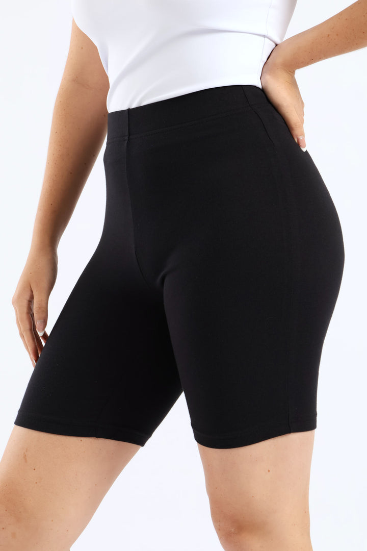 Mid Thigh Cycle Short - Black
