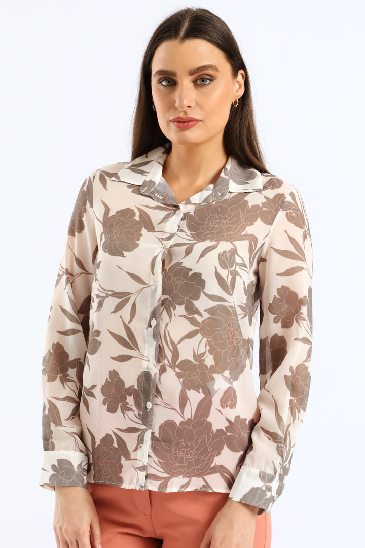 Floral Chiffon Shirt