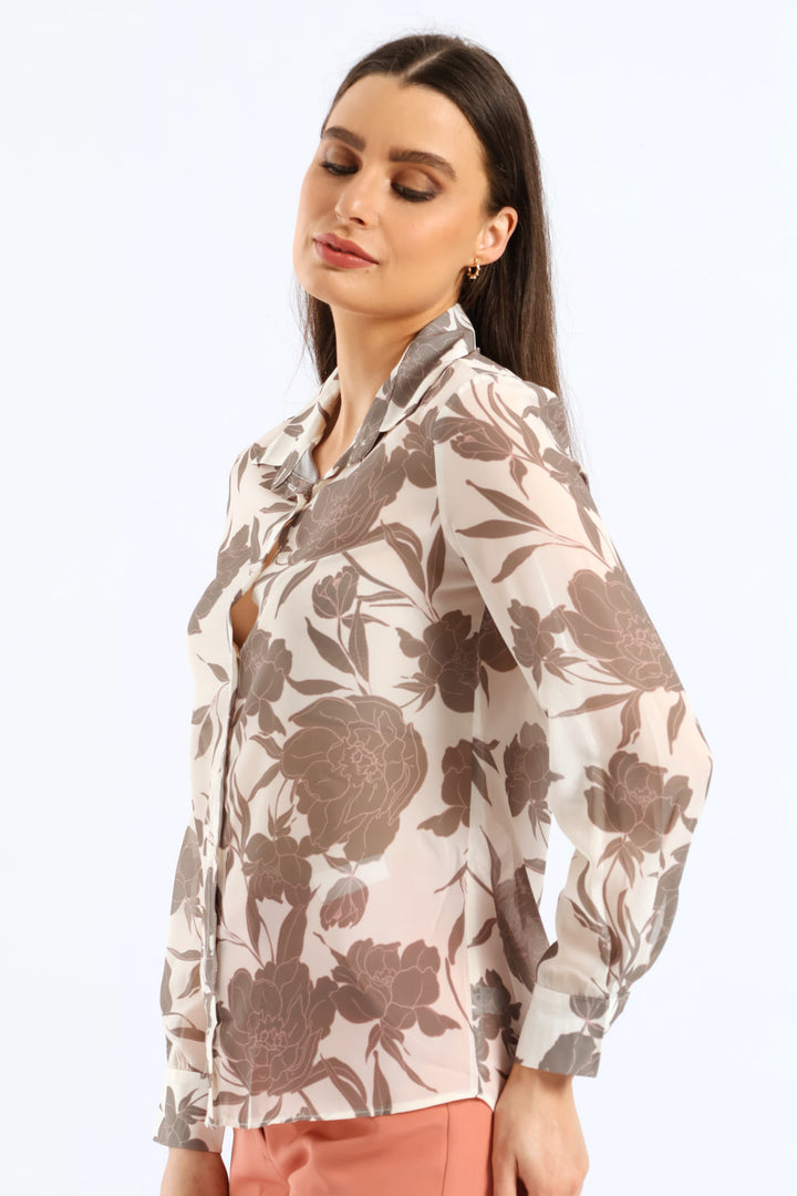 Floral Chiffon Shirt