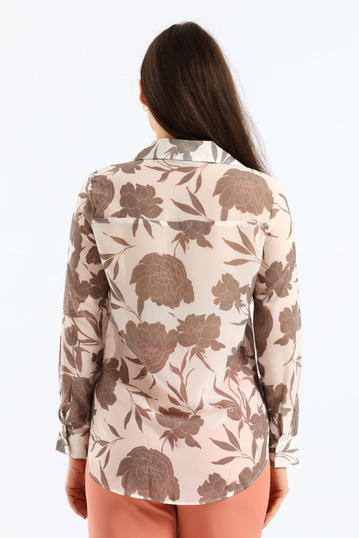 Floral Chiffon Shirt