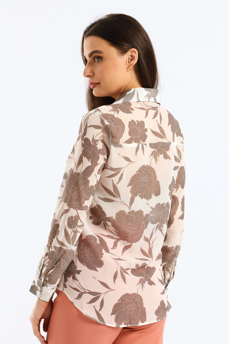 Floral Chiffon Shirt